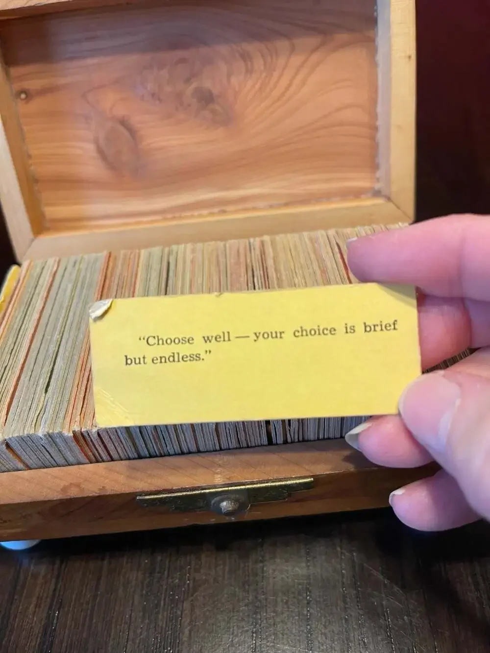 God's Treasure Chest Vintage Cedar Wood Keepsake Box with Scripture Cards